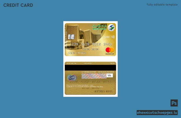 Tunesien Amen Bank Mastercard Gold Beispielvorschau
